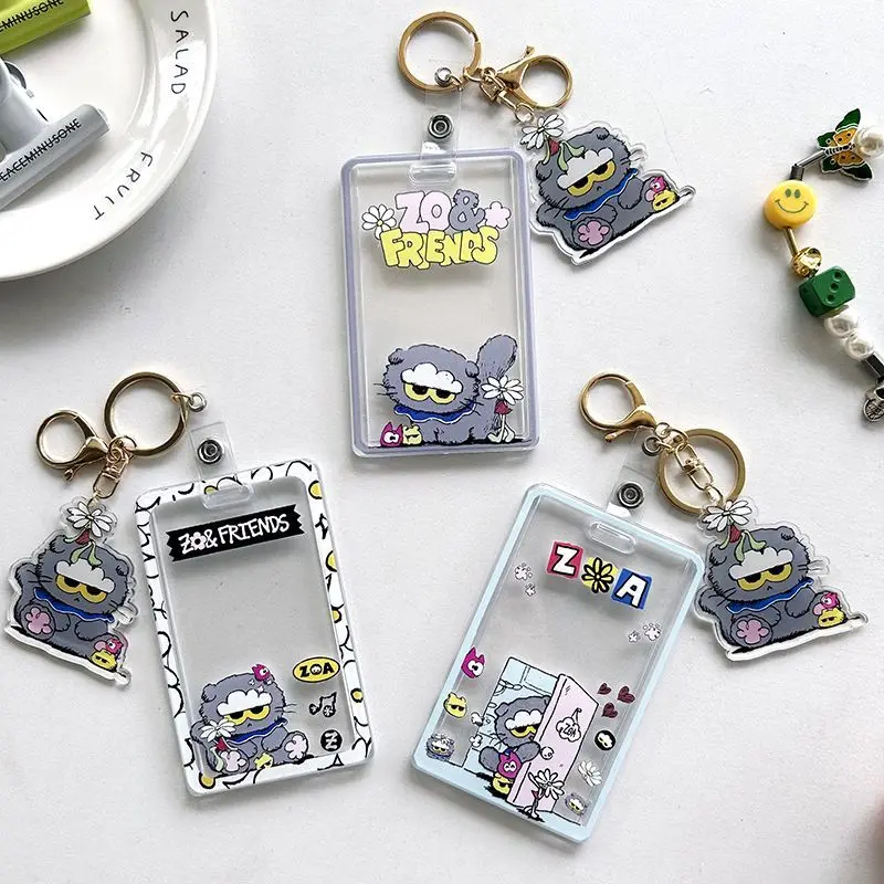 Phone Accessories Charms - พวงกุญแจที่ใส่โฟโต้การ์ดอะคริลิกรูปการ์ตูน ZOA, จี้สำหรับเก็บโฟโต้การ์ดขนาดเล็กของไอดอล, เครื่องประดับตกแต่งกระเป๋า