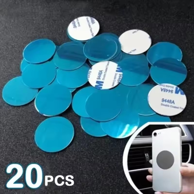 Phone Accessories Holder Car - 1/50 ชิ้น สติกเกอร์แผ่นโลหะบางพิเศษ สำหรับที่ยึดโทรศัพท์ในรถยนต์แบบแม่เหล็ก สติกเกอร์แผ่นเหล็กอเนกประสงค์ แผ่นแม่เหล็กสำหรับยึดโทรศัพท์